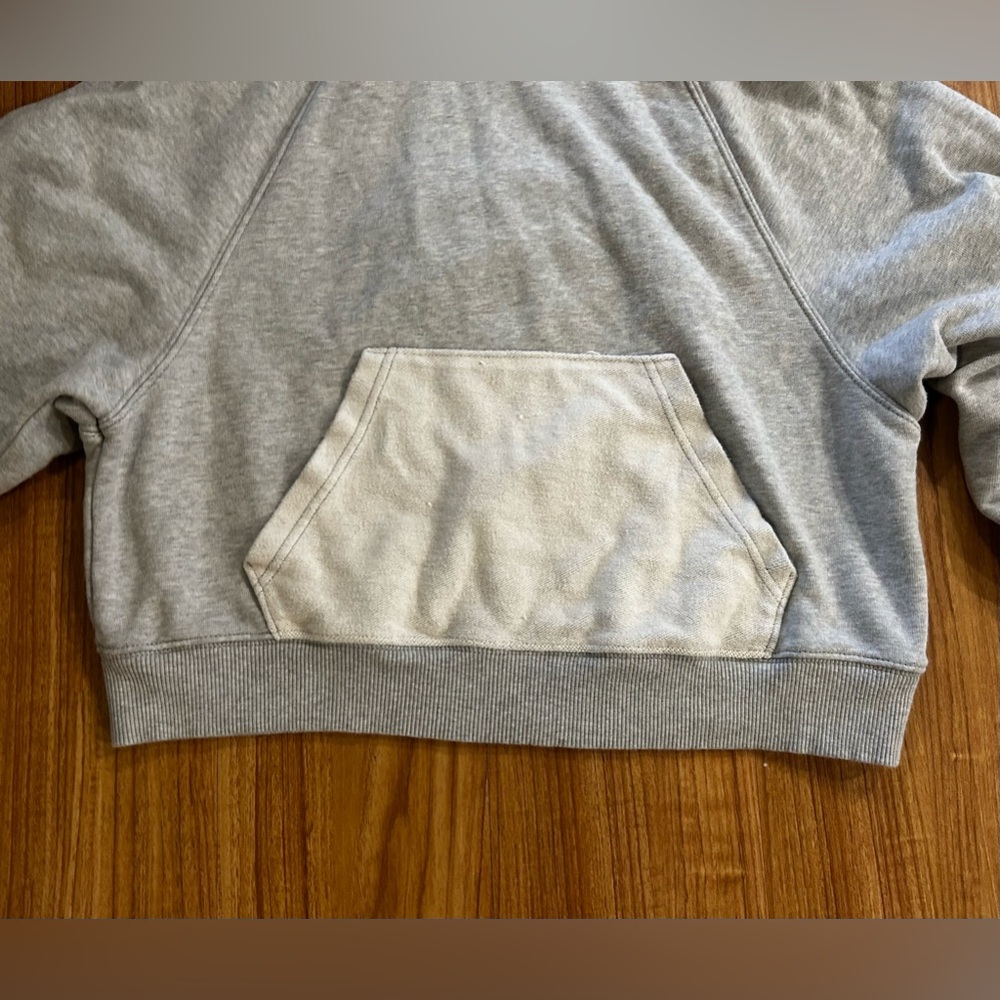 Aerie Cropped Gray Colorblock Sweatshirt Size XS - Picture 2 of 4